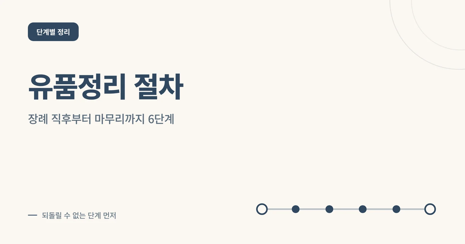 유품정리 절차 6단계 안내